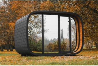 Sauna fińska zewnętrzna Leil® Saunas Round Cube Double 2.6 6-osobowa