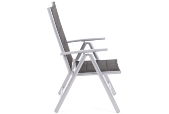 Meble ogrodowe aluminiowe Ibiza 180 cm Silver / Black 8+1