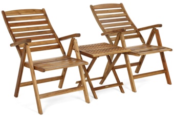 Meble ogrodowe drewniane Akacja 50 cm 2+1