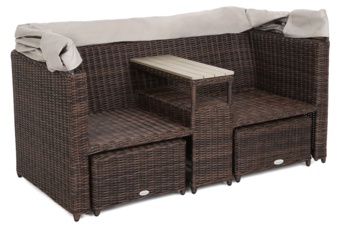 Kosz ogrodowy technorattanowy Michigan Brown Mat / Brown Melange