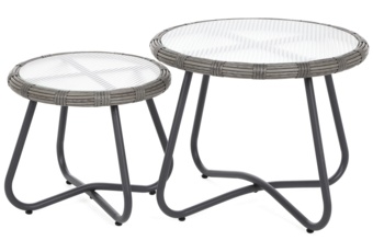 Meble ogrodowe technorattanowe Palermo Round Grey / Grey