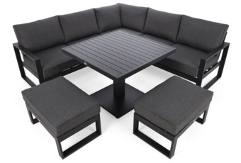 Narożne meble ogrodowe aluminiowe Sorrento Grey / Grey Melange