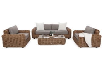 Meble ogrodowe technorattanowe Umbria Beige / Taupe Melange