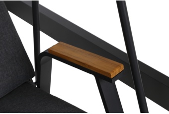 Huśtawka ogrodowa Mungia Dark Grey / Grey Melange z pokrowcem