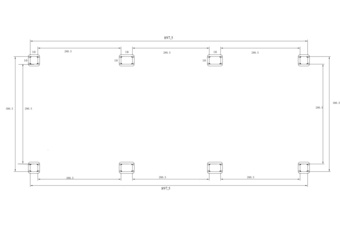 Pergola ogrodowa aluminiowa Schatler Modern Alu 9x3 m
