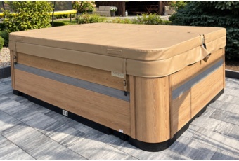 Wanna ogrodowa z hydromasażem Aquess Ecstatic 8203 7-osobowa Sterling White / OAK