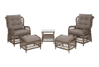 Meble ogrodowe technorattanowe Corfu Light Brown / Beige Melange