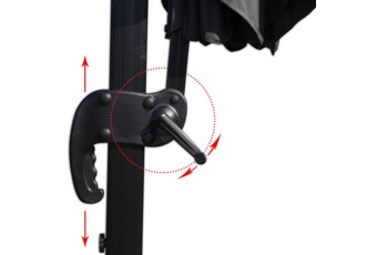 Parasol ogrodowy Roma z regulowaną wysokością czaszy - ecru Parasol ogrodowy Roma 350 cm Grey / Ecru z podstawą