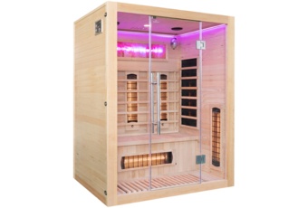 Sauna infrared Nordum Solea 3-osobowa naturalna - z panelami solnymi Sauna infrared Nordum Solea 3-osobowa naturalna