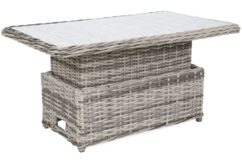 Narożny zestaw mebli ogrodowych Foggia Plus Light Grey / Grey Narożny zestaw mebli ogrodowych Foggia Plus Light Grey / Grey