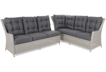 Narożnik technorattanowy prawy Alicante White / Grey