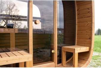 Sauna fińska zewnętrzna Leil® Saunas Dice Comfy 2.4 5-osobowa