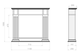 Biokominek Infire Inportal 1 biały