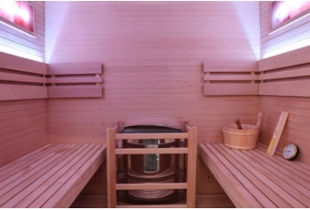 Sauna fińska narożna Nordum Pure One 5-osobowa naturalna