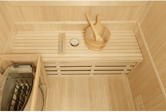 Sauna fińska EA3 White z piecem - biała - dla 3 osób Sauna fińska EA3 White z piecem