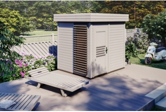 Sauna fińska zewnętrzna Megiw Prymulka z witryną