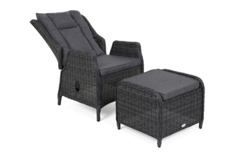 Podnóżek technorattanowy Bristol Grey / Grey Melange