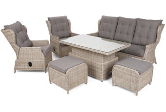 Meble ogrodowe technorattanowe Memfis Beige / Beige Melange