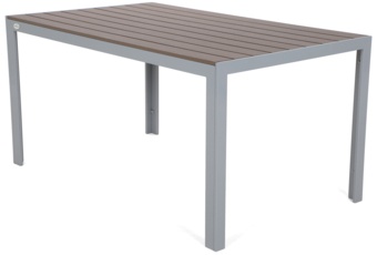Meble ogrodowe aluminiowe Ibiza 150 cm Silver / Taupe 6+1