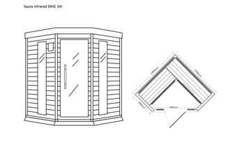 Sauna infrared narożna DH3C White z koloroterapią