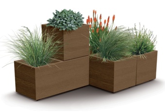 Donica ogrodowa Madera Square Eco Wood Eco White 31 l