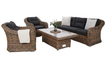 Meble ogrodowe technorattanowe Foggia Flex Ginger Melange / Dark Grey