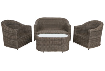 Meble ogrodowe technorattanowe Modena Silk Grey / Melange