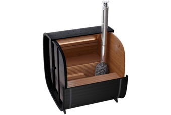 Sauna fińska zewnętrzna Leil® Saunas Black Cube Comfort 6-osobowa
