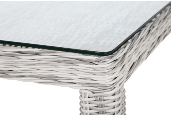 Meble ogrodowe technorattanowe Bristol 230 cm Light Grey / Grey Melange 8+1