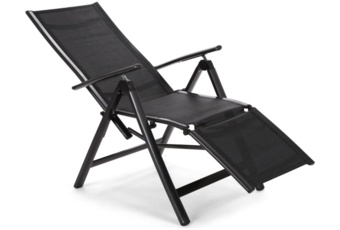 Zestaw krzeseł ogrodowych aluminiowych Ibiza Relax Black / Black
