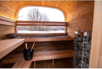 Sauna fińska zewnętrzna Leil® Saunas Dice Solo 5-osobowa