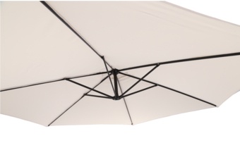 Parasol ogrodowy Malabo 300 cm Black / Ecru z podstawą