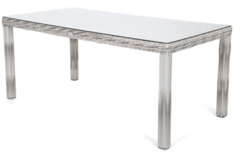 Meble ogrodowe technorattanowe Bristol 180 cm Light Grey / Grey Melange 6+1