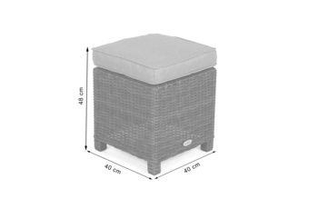 Puf ogrodowy technorattanowy California White / Grey