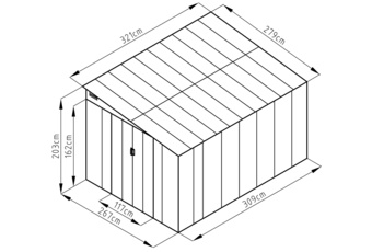 Domek narzędziowy Helsinki 279 x 321 cm Grey