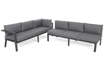 Narożne meble ogrodowe aluminiowe Miami Grey / Window Grey