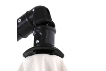 Parasol ogrodowy Malabo 300 cm Black / Ecru z podstawą