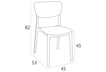 Krzesło Siesta Monna Dark Grey