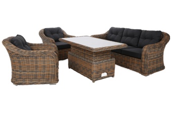 Meble ogrodowe technorattanowe Foggia Flex Ginger Melange / Dark Grey