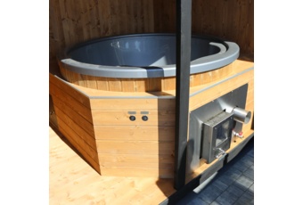 Sauna fińska zewnętrzna TerModula z balią 500 x 210 cm