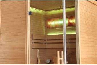 Sauna fińska narożna Nordum Pure One 2-osobowa naturalna