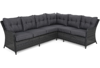 Narożny zestaw mebli ogrodowych prawy California Grey / Grey Melange