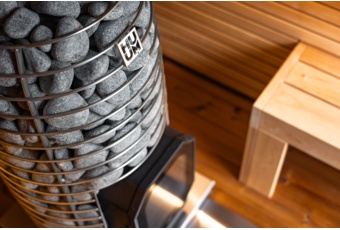 Sauna fińska zewnętrzna Leil® Saunas Black Cube Comfort 6-osobowa