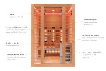 Sauna hybrydowa Nordum Combi 2-osobowa brązowa