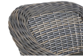 Narożny zestaw mebli ogrodowych Foggia Silk Grey / Grey Melange - szary - z technorattanu Narożny zestaw mebli ogrodowych Foggia Silk Grey / Grey Melange