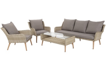 Meble ogrodowe technorattanowe Almeria Beige / Beige Melange