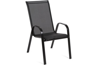 Krzesło ogrodowe metalowe Sevilla Black / Black