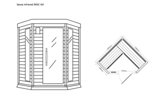 Sauna infrared narożna DH2C Grey - z koloroterapią - dwuosobowa Sauna infrared narożna DH2C Grey z koloroterapią