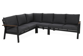 Narożne meble aluminiowe Turyn Dark Grey / Grey Melange