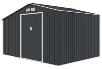 Domek narzędziowy Stockholm 342 x 255 cm Grey z drewutnią